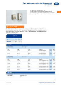 Thumbnail of document Product overview ex e enclosure made of stainless steel 8150 0 en gb rstahl 20182